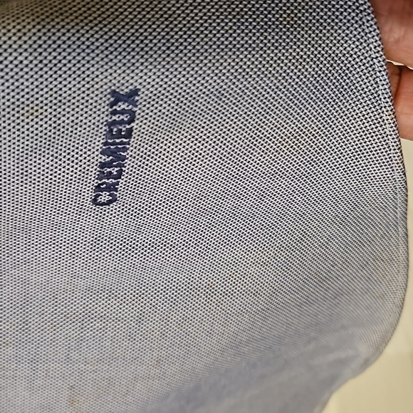 D. CREMIEUX Blue Chambray Short Sleeve Button Down Shirt; XL; 100% Cotton - Picture 4 of 5